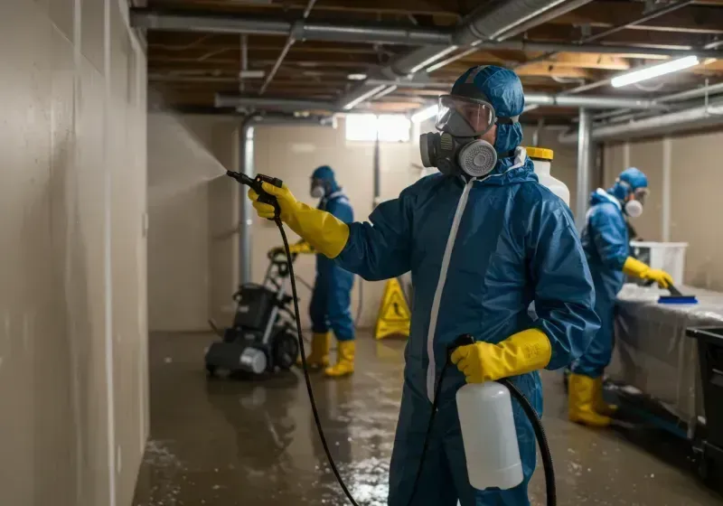 Basement Sanitization and Antimicrobial Treatment process in Livonia, LA